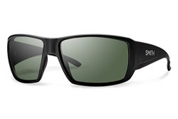 Smith Optics Adult Guides Choice Lifestyle Polarized Sunglasses eyewear Matte Black gray Green Large