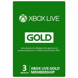 Xbox Live 3 Month Gold Card Email