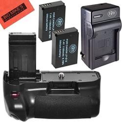 Battery Grip Kit For Canon Rebel SL1 Eos 100D Digital Slr Camera Includes Vertical Battery Grip + Qty 2 Replacement LP-E12 Batteries + Battery Charger
