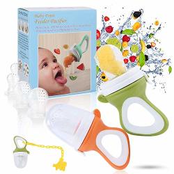 Baby Fruit Feeder Pacifier Food Feeder Fresh Food Feeder Infant Fruit Teething Toy 2 Pack With 6 Silicone Sac And Reviews Online Pricecheck