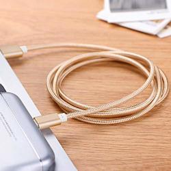 Wultia - Micro USB Cable Nylon Braided Micro-usb Cables Aluminum Plug For Samsung Xiaomi MI5 Charger Cable USB Extension Cord CB015 1.5M-GOLD