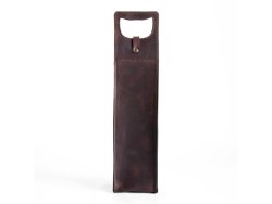 Leather Wine Carrier Brown