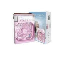 Portable Air Cooler Fan With Humidifies With Rgb LED Light-pink
