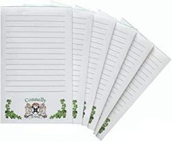 Connelly Irish Coat Of Arms Notepads - Set Of 6