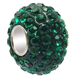 Jmqjewelry 925 Sterling Silver Green May Charms Beads For Bracelets Dad Mom