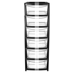 Deals On Crazygadget Plastic Extra Large Tower Storage 6 Drawers