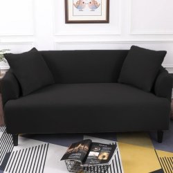 Fine Living Velvet 3-SEATER Couch Cover - Light Grey