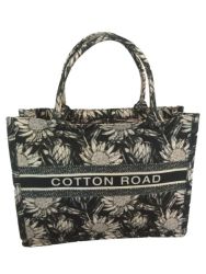 Floral Cotton Tote Handbag