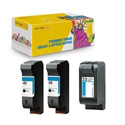 New York Tonertm New Compatible 3 Pack Hp C1823 Hp 23 Hp 51645 Hp 45 High Yield Inkjet For Hp : 500XI . -- 2 Black 1 Color