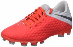 Nike Kids Hypervenom Phantom 3 Academy Fg Soccer Cleats 5.5 Lite Crimson metallic Dark Grey
