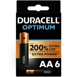 Duracell Optimum AA Batteries 6 Pack