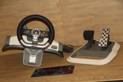 Galactic Incomplete Microsoft Xbox 360 Wireless Racing Wheel With Force Feedback Pedals Traders