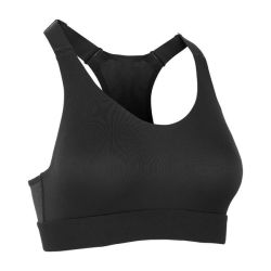Women's High Support Adjustable Sports Bra With Cups - Black
