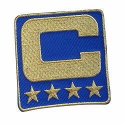 Royal Blue All Gold Captain C Patch Iron On For Football Jersey Los Angeles