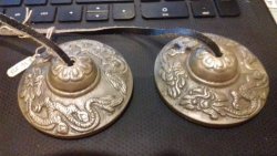 Tingsha Tibetan Bell Chime With Two Auspicious Tibetan 'naga' Dragons