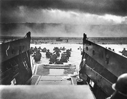 World War II D-day 1944 Nmen Of Company E 16TH Infantry Regiment 1ST Us Infantry Division Landing On Omaha Beach Normandy France From The