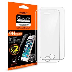 Spigen Iphone Se 5s 5 5c Screen Protector Tempered Glass 2 Pack For Iphone Se 5s 5 5c