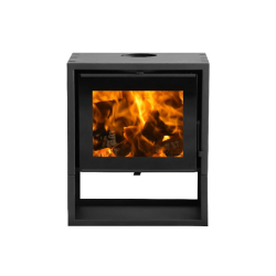 605 With Log Base Closed Combustion Freestanding Fireplace