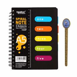 5 Subject Notebook Wirebound Journals College Ruled Paper Writing Memo Diary Record For Travelers Students Office A4 B5 A5 Neon Colors Planner Personal Sketchbook