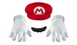 Disguise Men's Nintendo Super Mario Bros.mario Adult Costume Accessory Kit Red white brown One Size