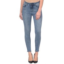 Lola Jeans Women's Alexa High Rise 4-WAY Stretch Skinny Jean Medium Light Blue 30 8