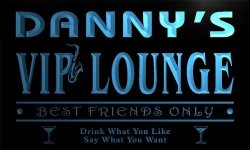QI102-B Danny's Vip Lounge Club Cocktails Bar Neon Beer Sign