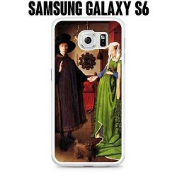 Phone Case Jan Van Eyck The Arnolfini Portrait For Samsung Galaxy S6 Edge SM-G925 Rubber White Ships From Ca