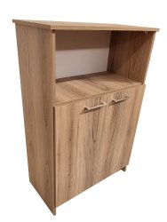 Oxford 3 Shelf 2 Door Book filing Cabinet 80CM - Sahara