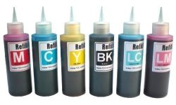 Ink Refill Set For Cis ciss Or Refillable Cartridges Using Epson 77 78 Ink: R260 R280 R380 RX580 RX595 RX680
