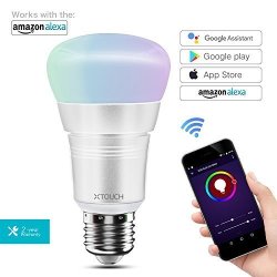 Smart Wifi LED Light Bulb Dimmable Multicolor No Hub Required 60W Equivalent 7W Compatible With Alexa And Google Assistant