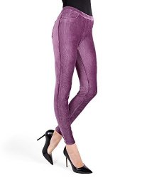 Memoi Thin-rib Stretch Corduroy Leggings Women's Premium Leggings Purple Grape Mq 001 Medium large