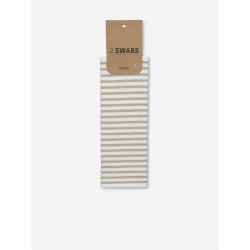 @home Swabs Stone Stripe Terry 2PACK