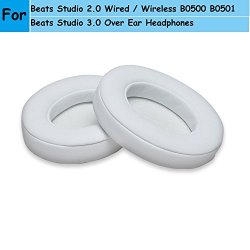 Funyaung 1 Pair Foam Ear Pad Cushions For Beats Studio 2.0 Wired wireless B0500 B0501 & Studio 3.0 Over Ear Headphones By Dr. Dre Only - White