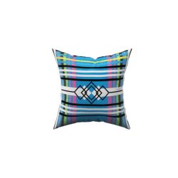 African Print Venda Inspired Square Blue Cushion Cover