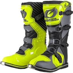 Oneal Rider Grey hi-vis Boots - Us 10.5