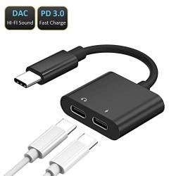 Dual USB C Audio And Charger Adapter USB C Splitter For Google Pixel 2 3 2XL 3XL Samsung Galaxy Note 10 10 PLUS A80 A8S S8 S9 Ipad Pro 2018 Macbook Nokia