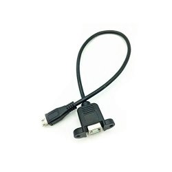 Ang-puneng 30 50CM Micro USB Male To USB 2.0 B Female Adapter Cable Panel Mount Hole Welcome To