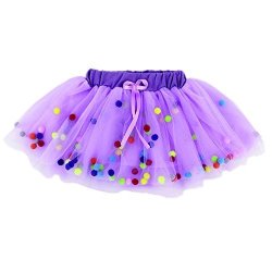 Kakaki Infinity Baby Girls Tutu Dress Multi-layer Tulle Balls Dress For Toddler Girls Purple 120