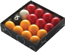 East Eagle Set Of Quality Reds And Yellows 2-1 4 Inch Pool Table Balls Reds & Yellows Pub Pool Table Balls
