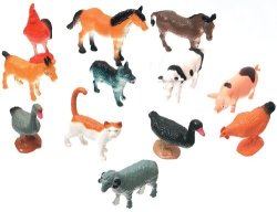 Darice 1029-08 Creatures Decorative Farm Animals 12 PACK