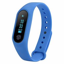 Aynefy Fitness Tracker Hr Sport Smart Wristband Heart Rate Monitor Pedometer Watch Anti-lost Reminder For Bluetooth Connection Blue