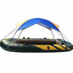 Mexidi Inflatable Kayak Awning Canopy 2 3 4 Person Foldable Boat Tent Sailboat Awning Top Cover Fishing Tent Camping Sun Shade Shelter Rain Cover Kit No