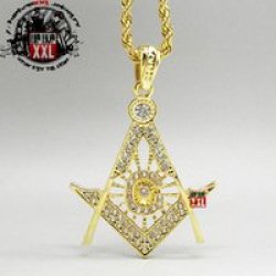 3 Imports Marked Down 24K Designer Masonic Mason Upperclass Necklace In Black And Silver