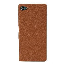 Beyzacases Genuine Leather Feder Shell Case For Sony Xperia Z5 Compact - Tan