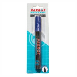 Permanent Marker Bullet Tip Blue Carded - Pack 20