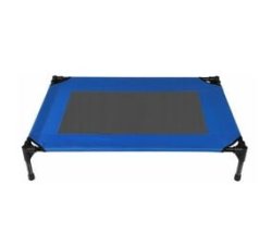 - Blue And Black Raised Elevated Pet Dog Bed