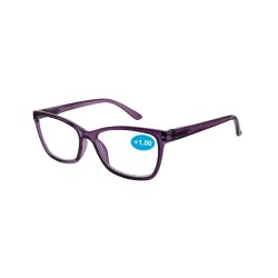 Reading Glasses With Pouch Purple Frame 1.00