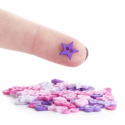 Factory Direct Craft Micro MINI Heart And Star Princess Buttons Approx. 240 Pieces