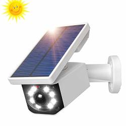 Solar Motion Sensor Light Outdoor IP66 Waterproof With 3 Optional Modes Pir Motion Detection 360 Rotatable Dummy Security Camera Solar Flood Lights For Garage Yard Patio