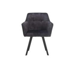 Sosie Velvet Tub Chair-grey